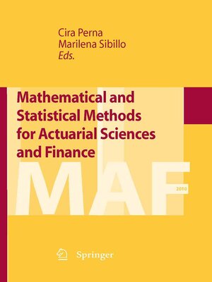 cover image of Mathematical and Statistical Methods for Actuarial Sciences and Finance